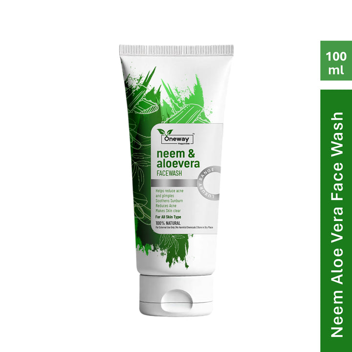Oneway Happiness Neem & Aloe-Vera Face Wash For reduce Acne & Pimples 100ML