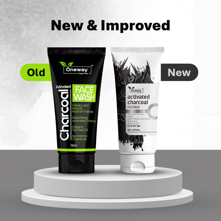 Oneway Happiness New Activated Charcoal Face wash for glowing skin 100ml