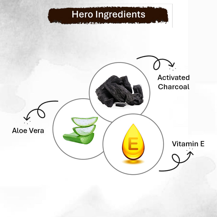 Oneway Happiness Activated Charcoal Teeth Whitening Powder with Stain Removal Formula 100gm