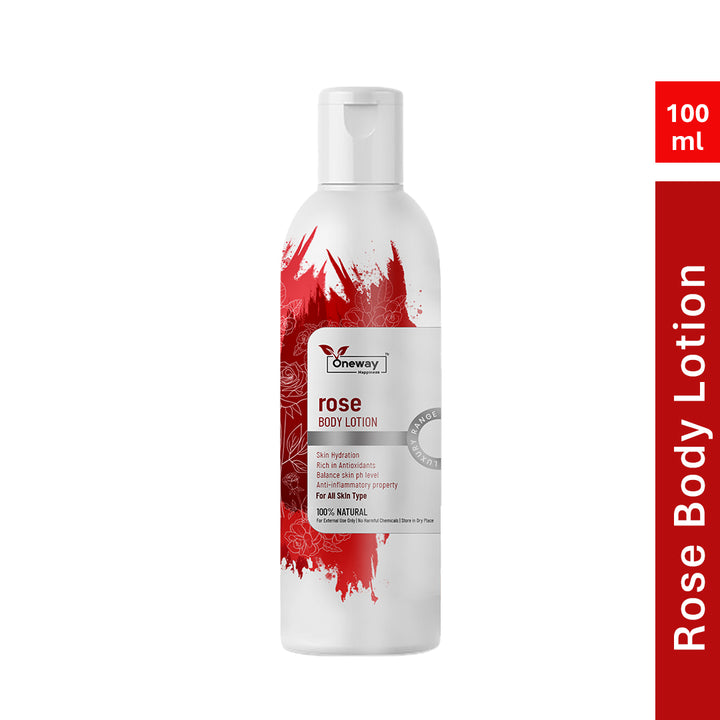 Oneway Happiness Rose Body Lotion with Aloe-Vera & Vitamin E for 24HR Nourishing