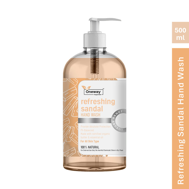 Oneway Happiness Sandal Hand Wash with Sandalwood & Aloe Vera 500ml