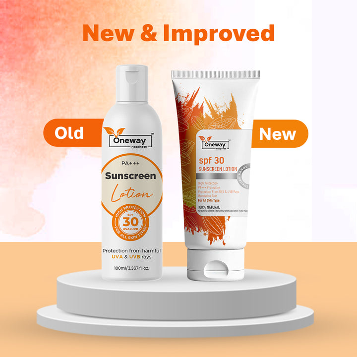 Oneway Happiness SPF 30 Sunscreen Lotion with Vitamin C & E 100ML