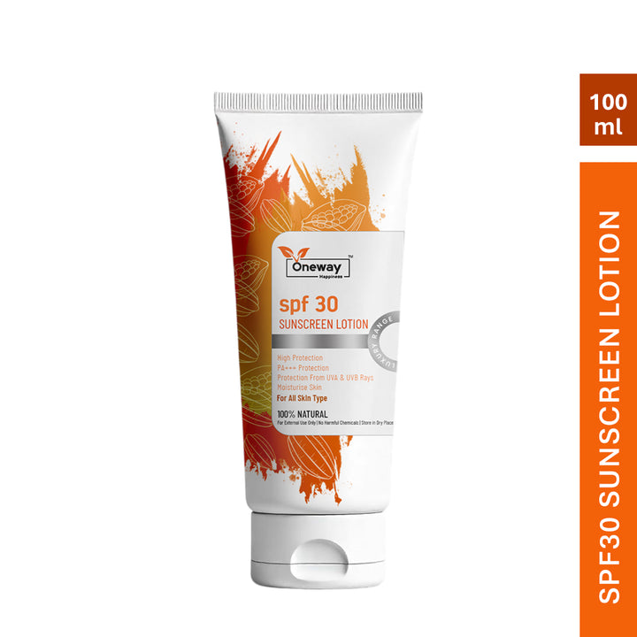 Oneway Happiness SPF 30 Sunscreen Lotion with Vitamin C & E 100ML
