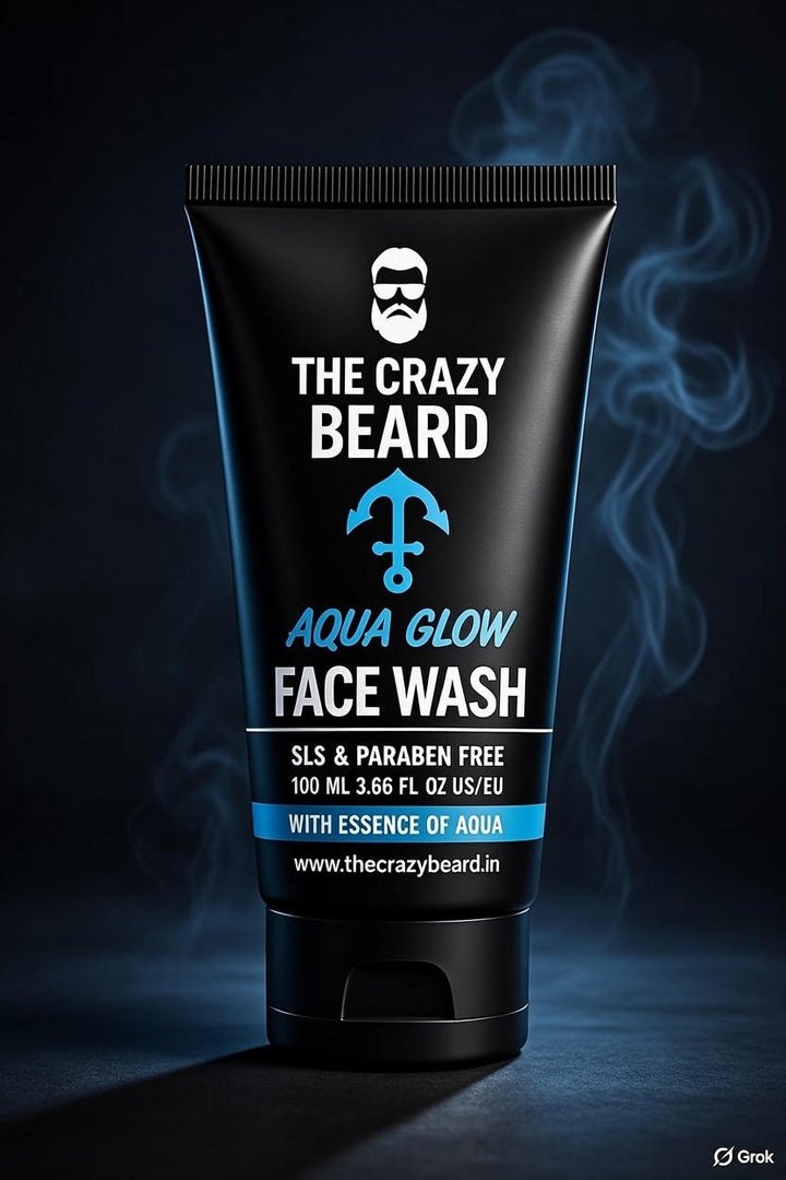 THE CRAZY BEARD Aqua Glow Face Wash for Men | Deep Cleansing & Hydrating Face Wash