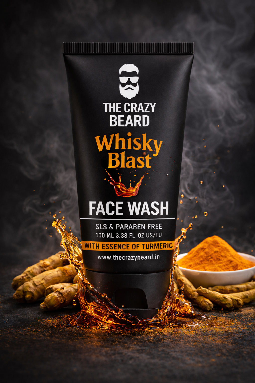 THE CRAZY BEARD Whisky Blast Face Wash for Men | Deep Cleansing & Invigorating Refresh