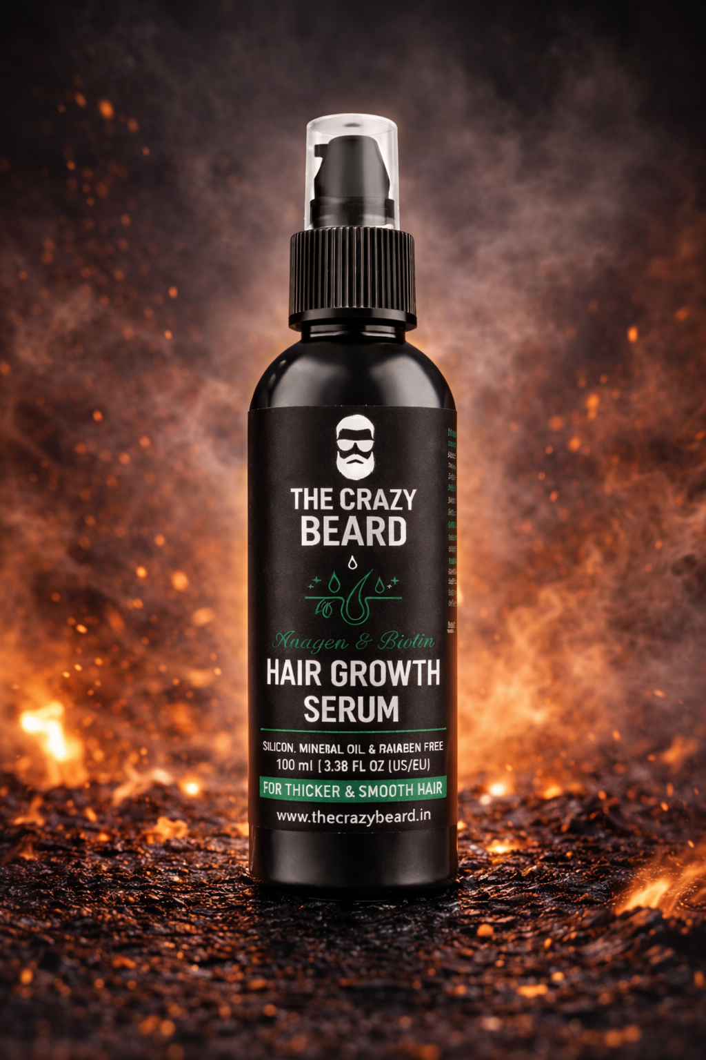 THE CRAZY BEARD Hair Growth Serum for Men | Strengthens Hair & Promotes Regrowth