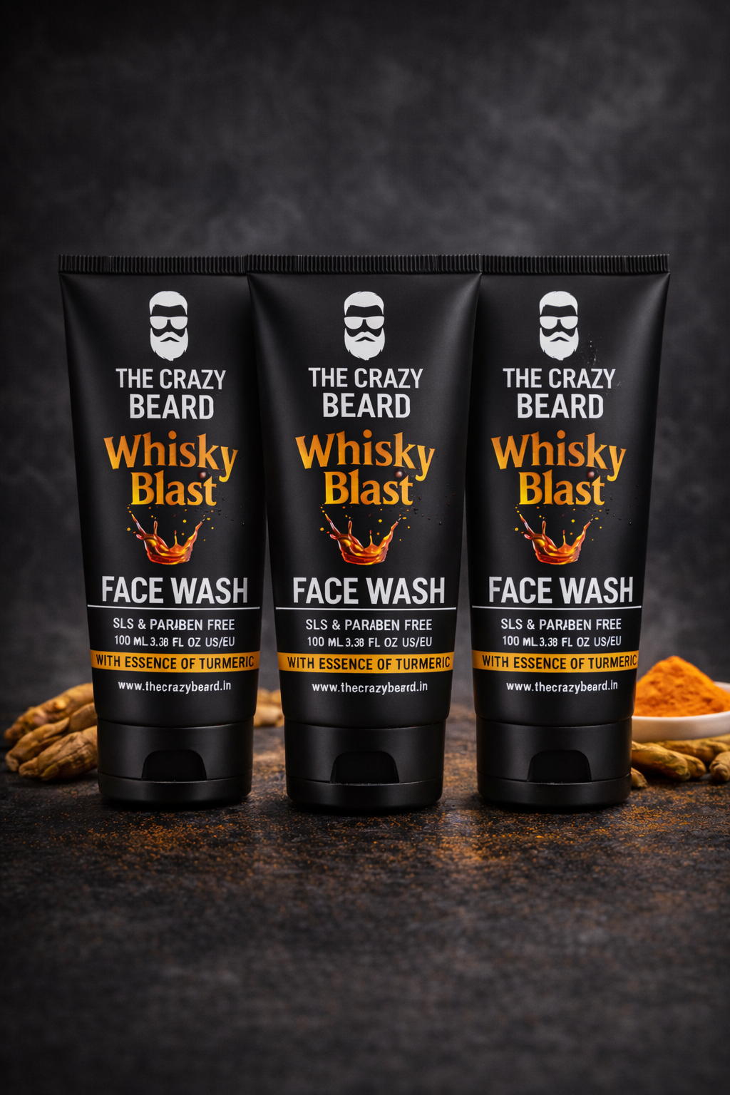THE CRAZY BEARD Whisky Blast Face Wash for Men | Deep Cleansing & Invigorating Refresh