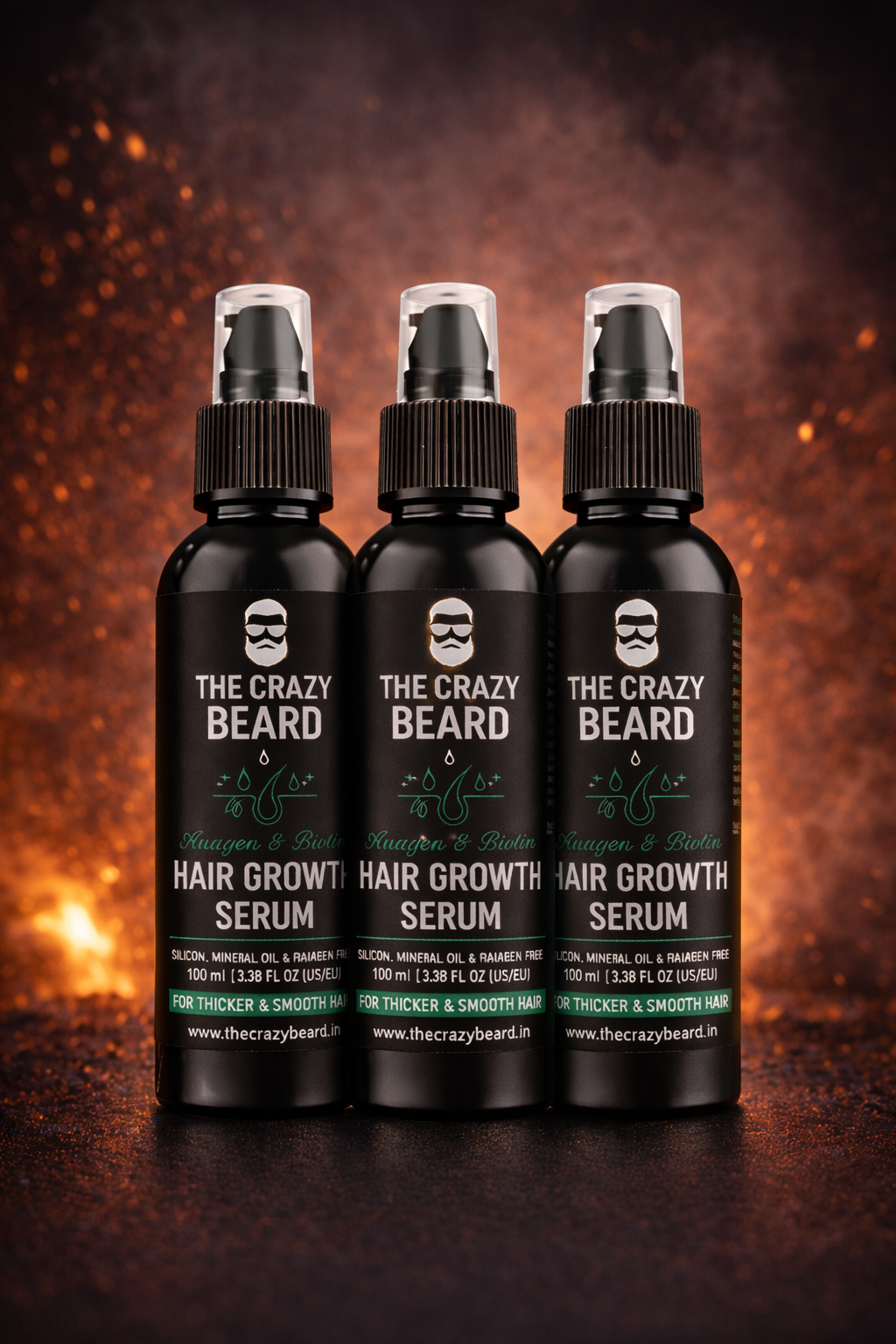 THE CRAZY BEARD Hair Growth Serum for Men | Strengthens Hair & Promotes Regrowth