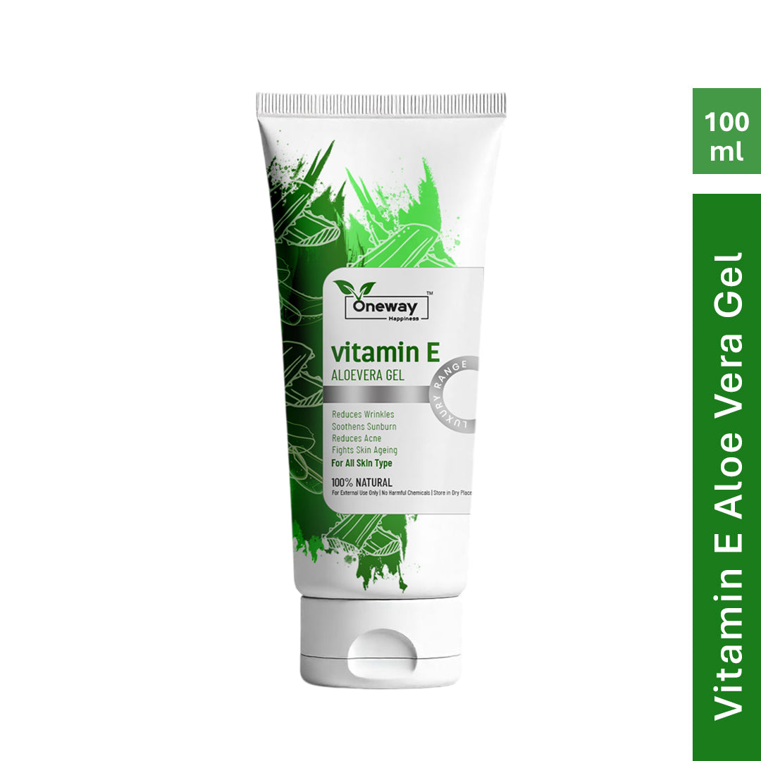 Oneway Happiness 100% Natural Aloe-Vera Gel with Vitamin C & E 100ML