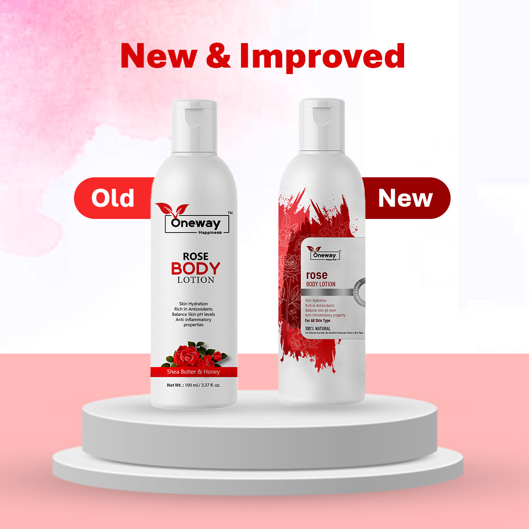 Oneway Happiness Rose Body Lotion with Aloe-Vera & Vitamin E for 24HR Nourishing