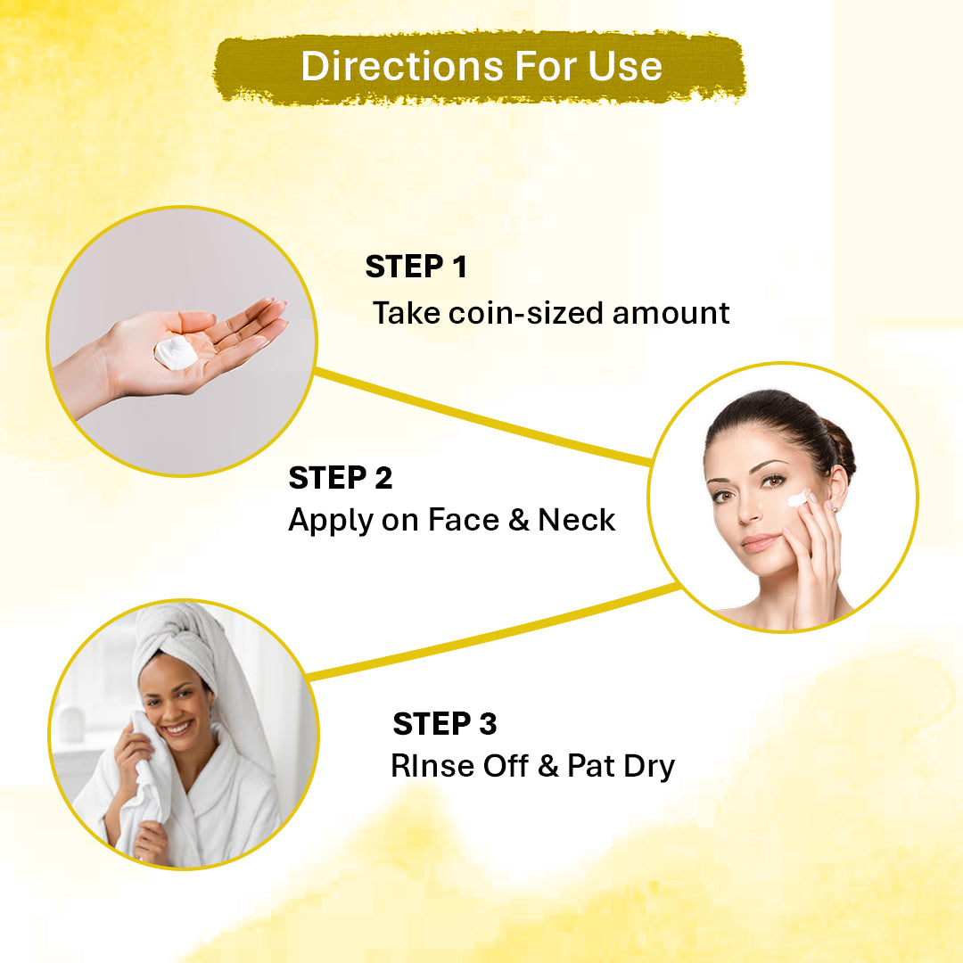 Oneway Happiness Ubtan Face Wash with Turmeric & Nicotinamide 3% 100ml