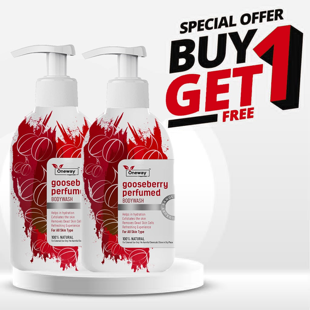 Oneway Happiness Gooseberry Body Wash with Vitamin C & Aloe Vera 300ml | BUY 1 GET 1 FREE |